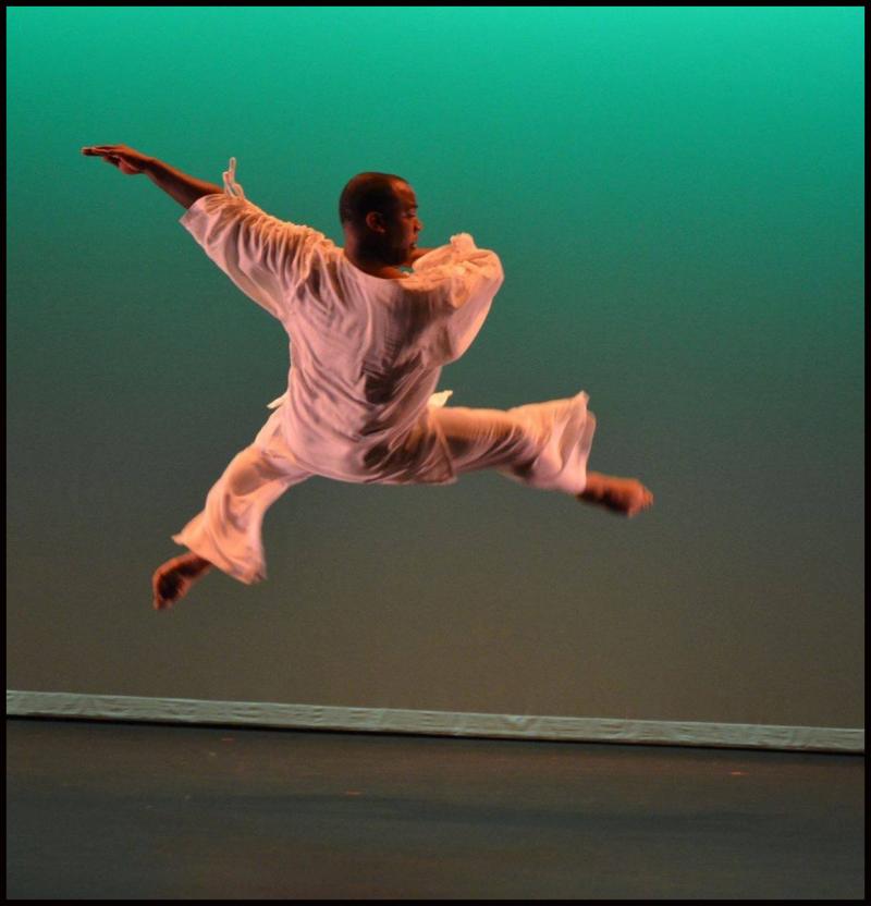 Qaadir Hicks leads dance classes for boys, at The Dance Element in Wilmington NC